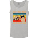 Best Cat Dad Ever Funny Father's Day Mens Vest Tank Top Sports Grey