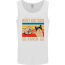 Best Cat Dad Ever Funny Father's Day Mens Vest Tank Top White
