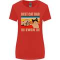 Best Cat Dad Ever Funny Father's Day Womens Wider Cut T-Shirt Red