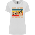 Best Cat Dad Ever Funny Father's Day Womens Wider Cut T-Shirt White