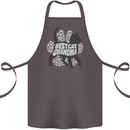 Best Cat Grandma Cotton Apron 100% Organic Dark Grey
