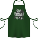Best Cat Grandma Cotton Apron 100% Organic Forest Green