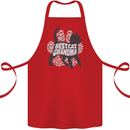 Best Cat Grandma Cotton Apron 100% Organic Red