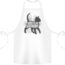 Best Cat Grandma Cotton Apron 100% Organic White