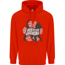 Best Cat Grandma Mens 80% Cotton Hoodie Bright Red