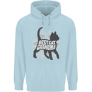 Best Cat Grandma Mens 80% Cotton Hoodie Light Blue