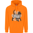 Best Cat Grandma Mens 80% Cotton Hoodie Orange