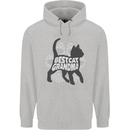 Best Cat Grandma Mens 80% Cotton Hoodie Sports Grey