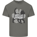 Best Cat Grandma Mens Cotton T-Shirt Tee Top Charcoal