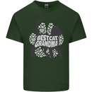 Best Cat Grandma Mens Cotton T-Shirt Tee Top Forest Green