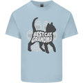 Best Cat Grandma Mens Cotton T-Shirt Tee Top Light Blue