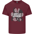 Best Cat Grandma Mens Cotton T-Shirt Tee Top Maroon