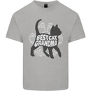 Best Cat Grandma Mens Cotton T-Shirt Tee Top Sports Grey