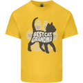Best Cat Grandma Mens Cotton T-Shirt Tee Top Yellow