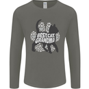 Best Cat Grandma Mens Long Sleeve T-Shirt Charcoal