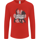 Best Cat Grandma Mens Long Sleeve T-Shirt Red