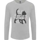 Best Cat Grandma Mens Long Sleeve T-Shirt Sports Grey