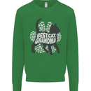 Best Cat Grandma Mens Sweatshirt Jumper Irish Green