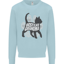 Best Cat Grandma Mens Sweatshirt Jumper Light Blue
