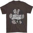 Best Cat Grandma Mens T-Shirt Cotton Gildan Dark Chocolate