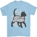 Best Cat Grandma Mens T-Shirt Cotton Gildan Light Blue