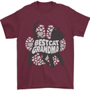 Best Cat Grandma Mens T-Shirt Cotton Gildan Maroon
