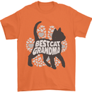 Best Cat Grandma Mens T-Shirt Cotton Gildan Orange