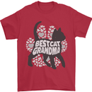 Best Cat Grandma Mens T-Shirt Cotton Gildan Red