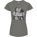 Best Cat Grandma Womens Petite Cut T-Shirt Charcoal