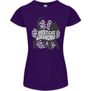 Best Cat Grandma Womens Petite Cut T-Shirt Purple