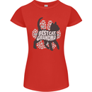 Best Cat Grandma Womens Petite Cut T-Shirt Red