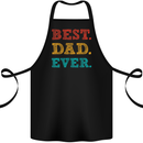 Best Dad Ever Fathers Day Gift Present Cotton Apron 100% Organic Black