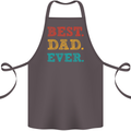 Best Dad Ever Fathers Day Gift Present Cotton Apron 100% Organic Dark Grey