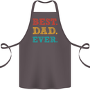 Best Dad Ever Fathers Day Gift Present Cotton Apron 100% Organic Dark Grey