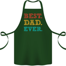 Best Dad Ever Fathers Day Gift Present Cotton Apron 100% Organic Forest Green