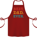 Best Dad Ever Fathers Day Gift Present Cotton Apron 100% Organic Maroon