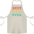 Best Dad Ever Fathers Day Gift Present Cotton Apron 100% Organic Natural
