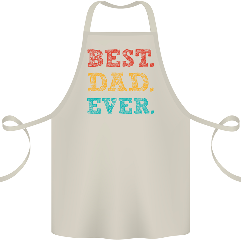 Best Dad Ever Fathers Day Gift Present Cotton Apron 100% Organic Natural