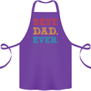 Best Dad Ever Fathers Day Gift Present Cotton Apron 100% Organic Purple
