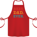Best Dad Ever Fathers Day Gift Present Cotton Apron 100% Organic Red