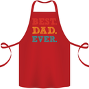 Best Dad Ever Fathers Day Gift Present Cotton Apron 100% Organic Red