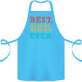 Best Dad Ever Fathers Day Gift Present Cotton Apron 100% Organic Turquoise