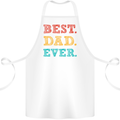 Best Dad Ever Fathers Day Gift Present Cotton Apron 100% Organic White