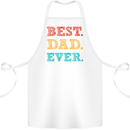 Best Dad Ever Fathers Day Gift Present Cotton Apron 100% Organic White
