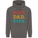 Best Dad Ever Fathers Day Gift Present Mens 80% Cotton Hoodie Charcoal