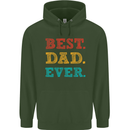 Best Dad Ever Fathers Day Gift Present Mens 80% Cotton Hoodie Forest Green