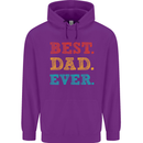 Best Dad Ever Fathers Day Gift Present Mens 80% Cotton Hoodie Purple
