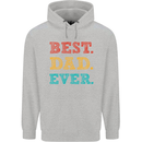 Best Dad Ever Fathers Day Gift Present Mens 80% Cotton Hoodie Sports Grey