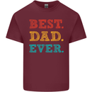 Best Dad Ever Fathers Day Gift Present Mens Cotton T-Shirt Tee Top Maroon