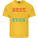 Best Dad Ever Fathers Day Gift Present Mens Cotton T-Shirt Tee Top Yellow